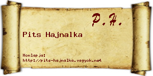 Pits Hajnalka névjegykártya
